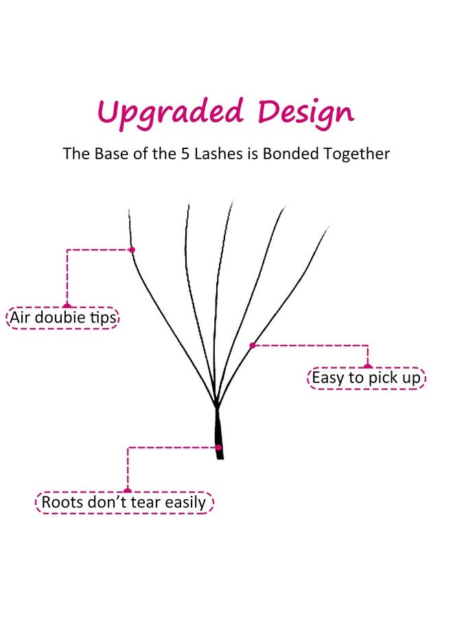 VEYES INC Yy Lash Extensions Tray C D Curl 915Mm Mixed Length Premade Volume Eyelash Fansprofessional Lash Extension Suppliesmatte Black(5Dw 0.07 Ccurl 915Mm) - Image 3