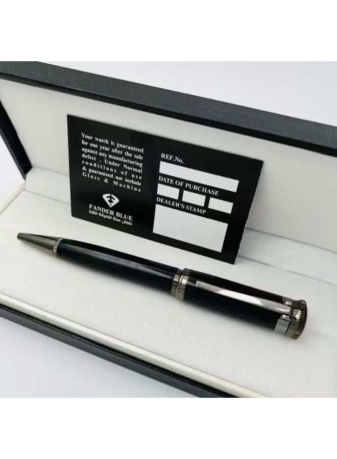 فاندر بلو قلم مصنوع من المعدن ويتميز بتصميم كلاسيكي وأنيق. من فندر بلو - Image 2
