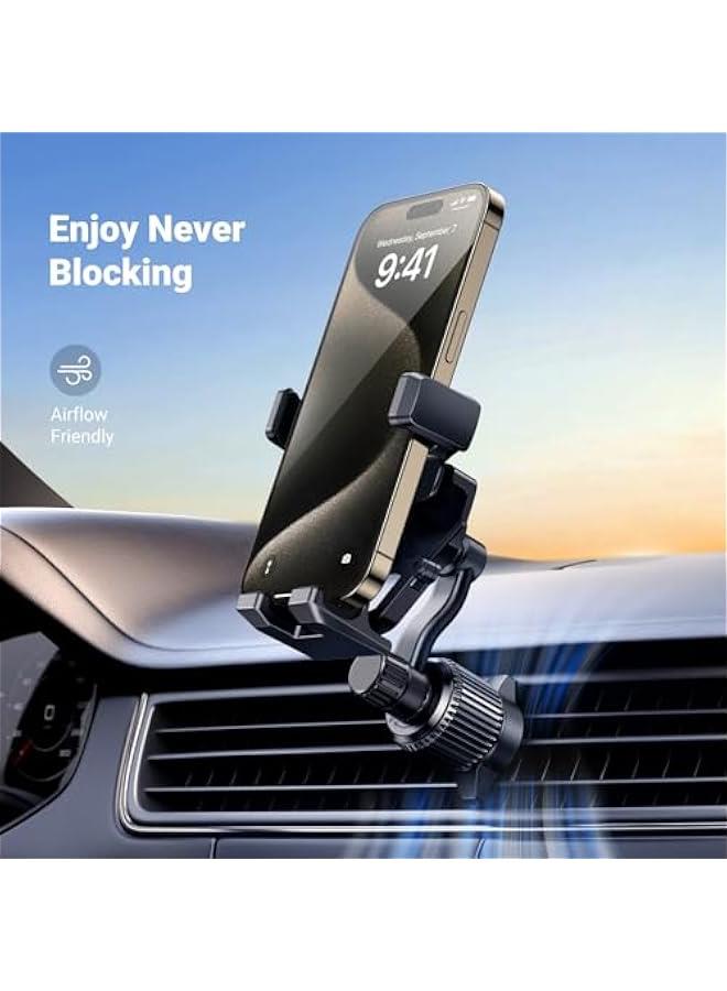 UGREEN Car Phone Holder Car Mount, [360° Swing Arm for Air Vent], One-hand Auto Lock, Metal Hook Mobile Holder, Fit for iPhone 16/15/14/13, Samsung S25/24/23/Z Flip, 4.7-7.2" Smartphone Accessories - Image 2