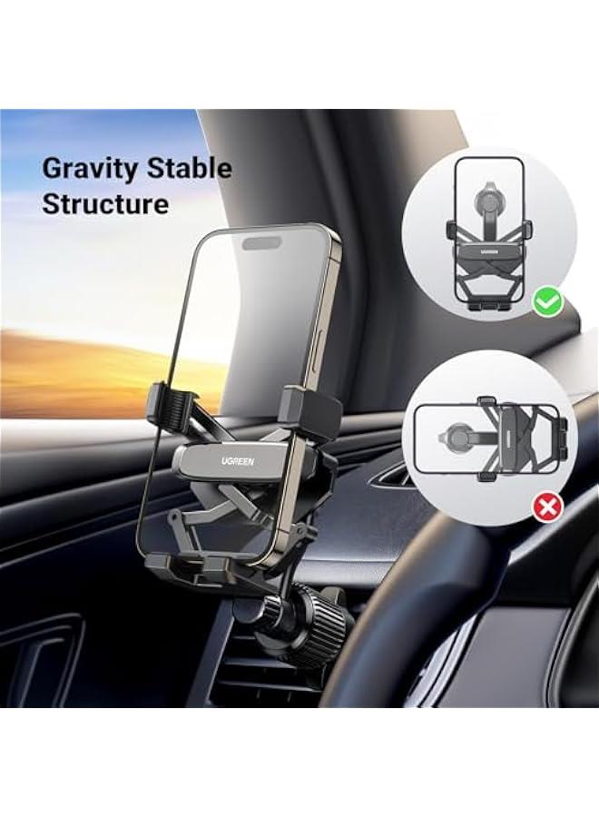 UGREEN Car Phone Holder Car Mount, [360° Swing Arm for Air Vent], One-hand Auto Lock, Metal Hook Mobile Holder, Fit for iPhone 16/15/14/13, Samsung S25/24/23/Z Flip, 4.7-7.2" Smartphone Accessories - Image 5