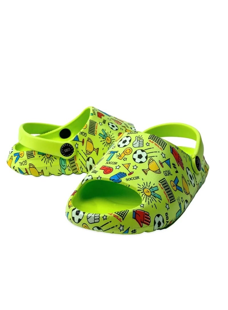 CUBS "Kids' slippers with a sporty neon green design (size 24-25)         "  - Image 3