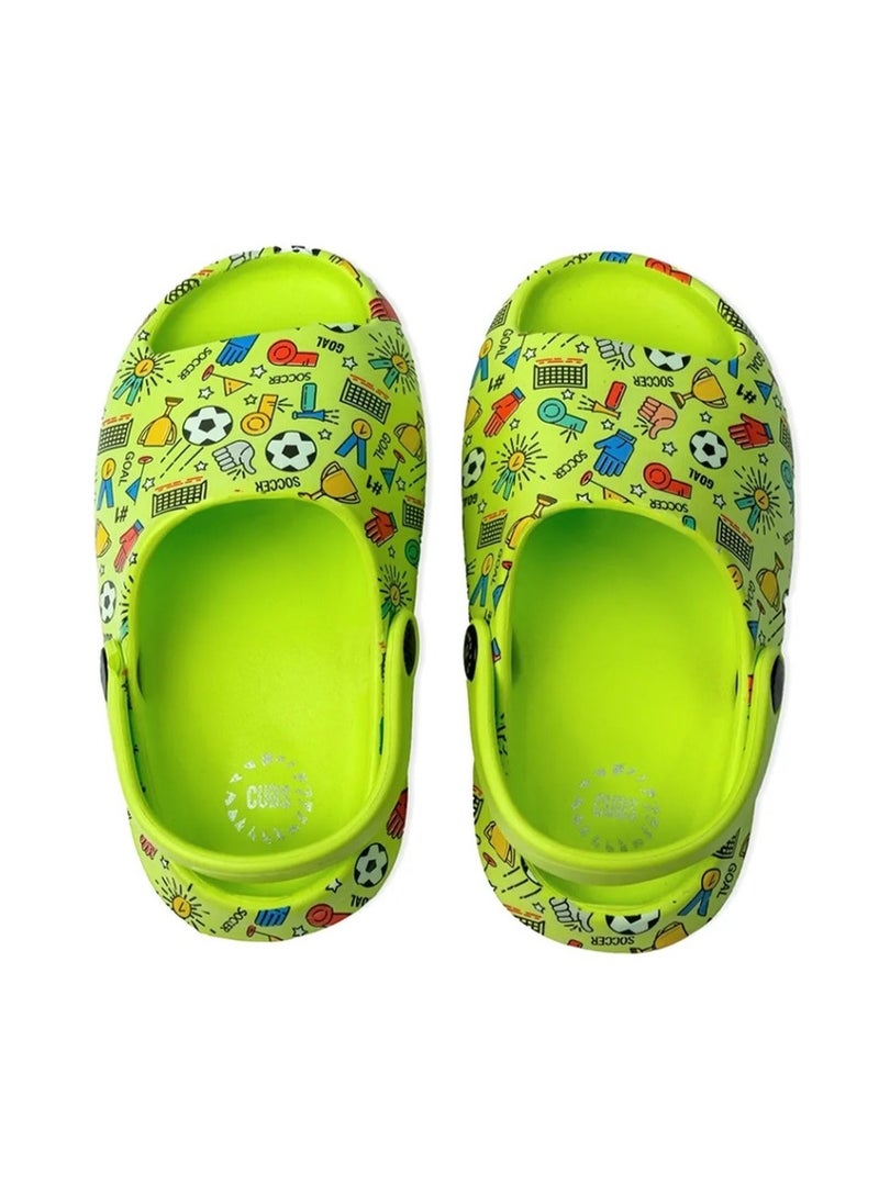 CUBS "Kids' slippers with a sporty neon green design (size 24-25)         "  - Image 2