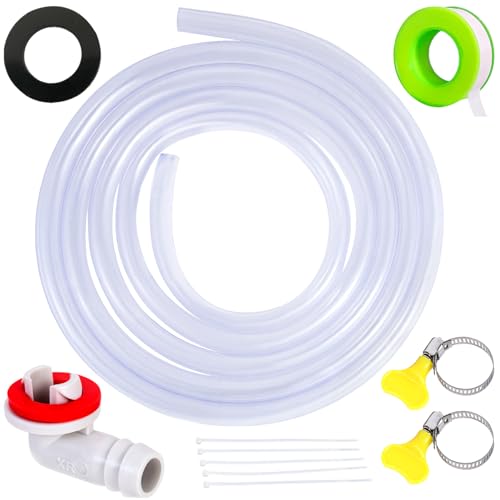 FullMayPro 3 Feet Air Conditioner Drain Hose, 3/5 '' Portable AC Drain Hose Connector,2.0MM Thick,Not Easily Deformed,Replacement for Universal Mini-Split AC Unit & Window Air Conditioning Unit - Image 1