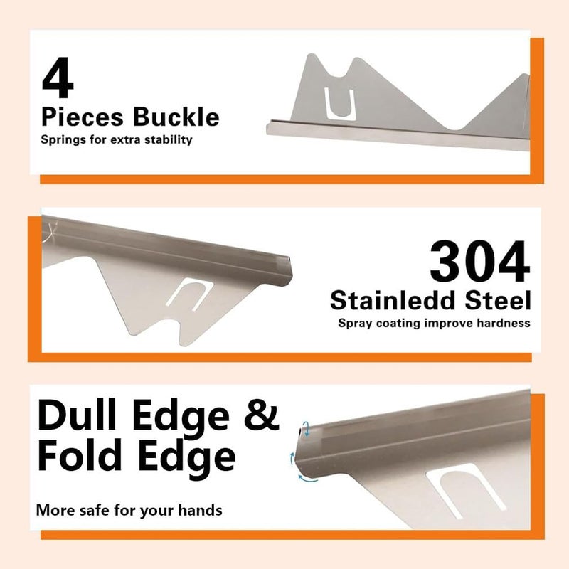 Goodern Stainless Steel Stove Gap Covers,2 Pcs Telescoping Stove Gap Filler Kitchen Oven Counter Side Gap Filler Heat Resistant Guard Easy Clean Range Trim Kit,Adjustable Length 35cm to 70cm-Black - Image 4