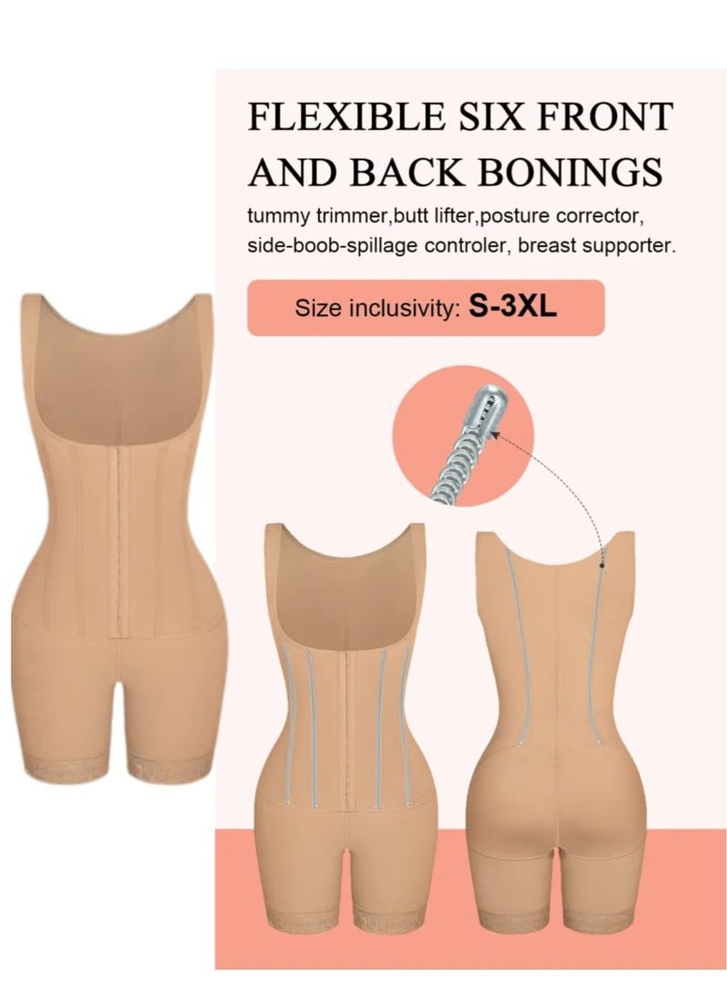 Body Sculpting Compression Garment With Three Front Clips for Control and Compression After Childbirth and Other Occasions - Image 4