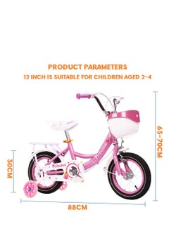 Cool Baby 12 Inch Princess Bikes Bicycles With backseat  - Image 4