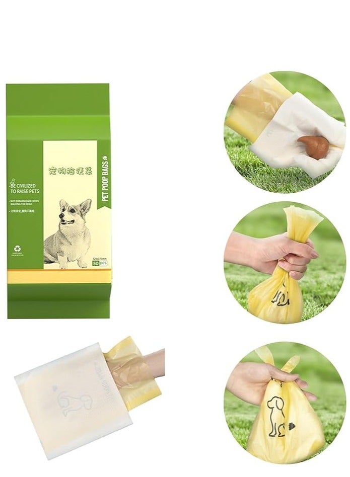 100 قطعة من أكياس قمامة الكلاب ذات الطبقة المزدوجة المقاومة للتسرب وأكياس القمامة السميكة القابلة للتصريف وأكياس النفايات للكلاب - Image 1