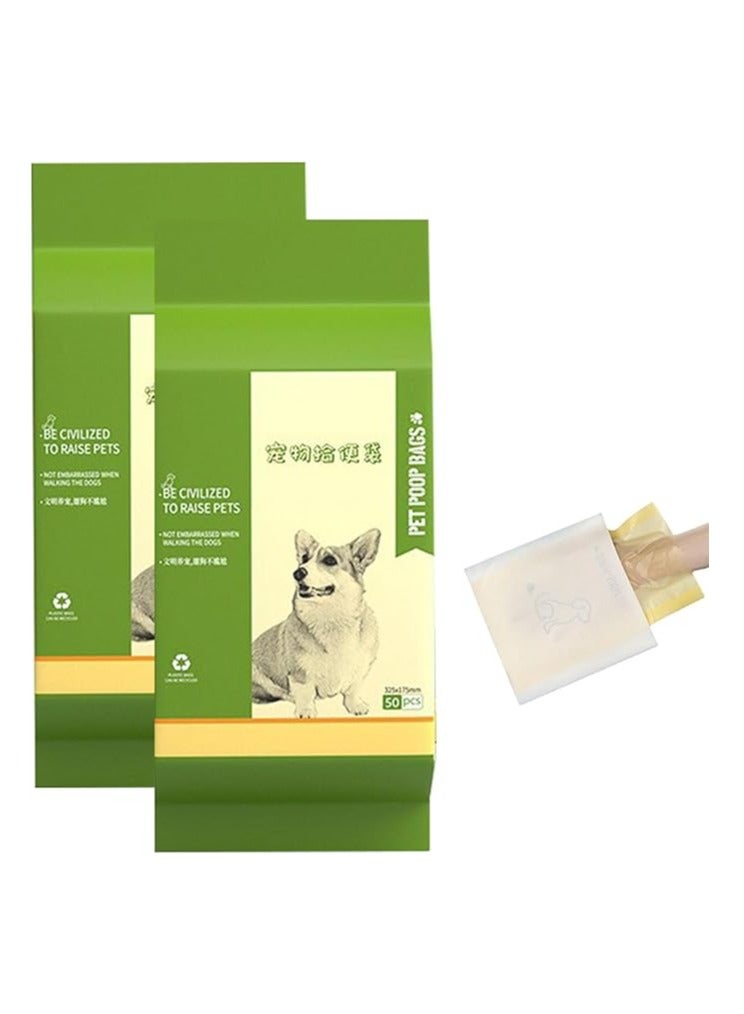 100 قطعة من أكياس قمامة الكلاب ذات الطبقة المزدوجة المقاومة للتسرب وأكياس القمامة السميكة القابلة للتصريف وأكياس النفايات للكلاب - Image 2