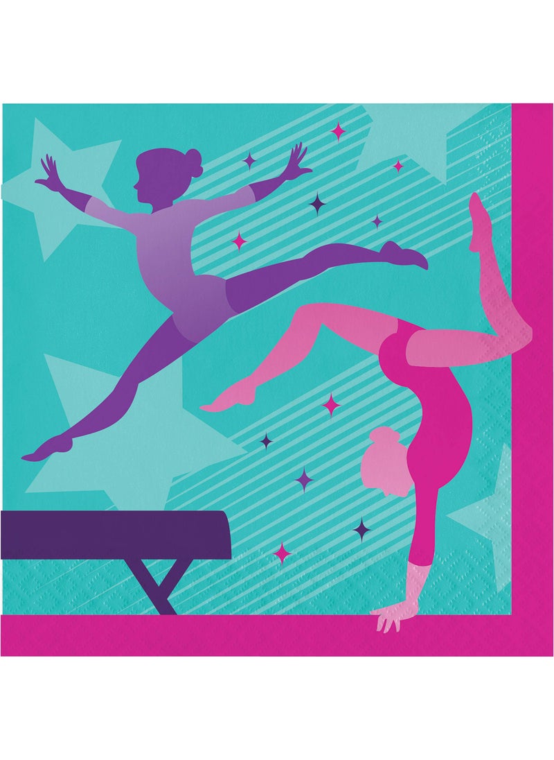 CREATIVE CONVERTING Creative Converting Gymnastics Party Napkins 16 ct Multicolor 65 