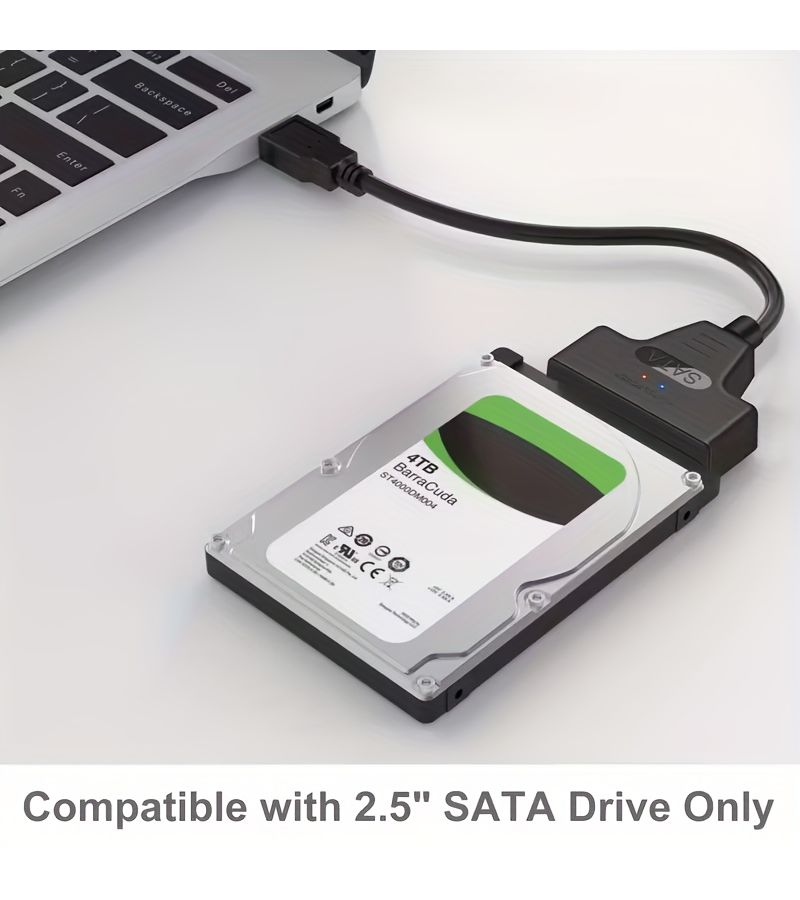 High Speed USB 3 0 To SATA III Adapter Cable For 2 5 Inch HDD SSD UASP Compatible Easy Plug And Play Installation Data Transfer And Storage Expansion SATA To USB Adapter SATAcable Black - Image 5