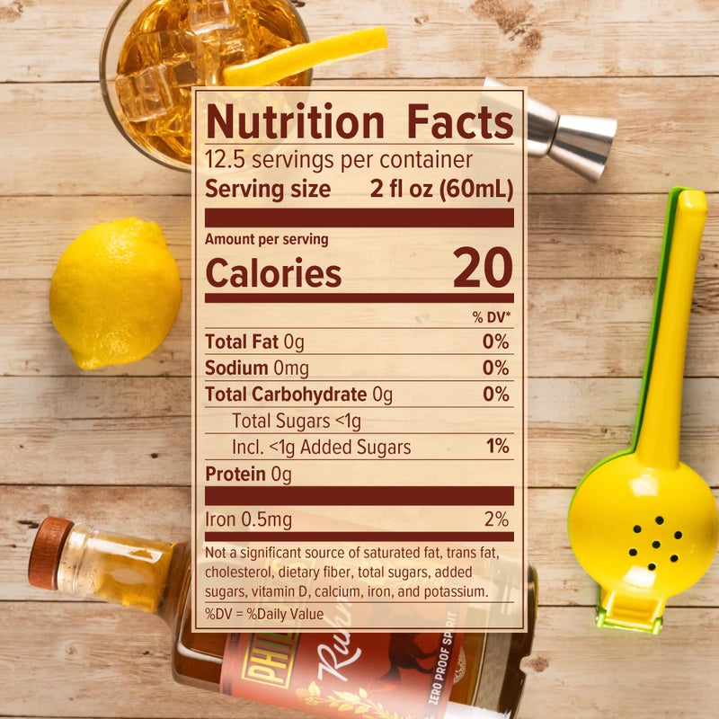 Philters Non-Alcoholic Ruhm, Zero Proof Rum Spirit, Alternative Drink Made in USA, All Natural Flavors, 25 Fl Oz - Image 2