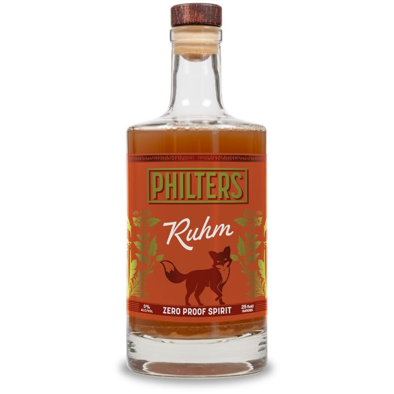 Philters Non-Alcoholic Ruhm, Zero Proof Rum Spirit, Alternative Drink Made in USA, All Natural Flavors, 25 Fl Oz - Image 1