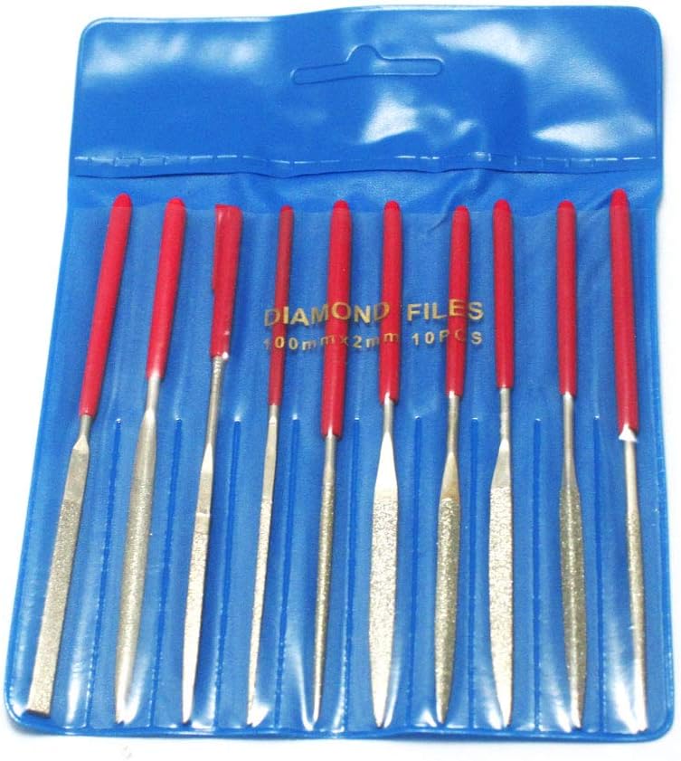 Oudtinx Mini Diamond Needle File Set (10 Piece),2mm x 100mm - Image 1
