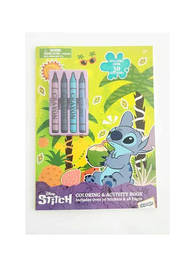 Disney Stitch Coloring & Activity Book with crayons
