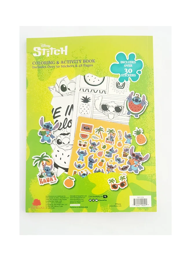 Disney Stitch Coloring & Activity Book with crayons