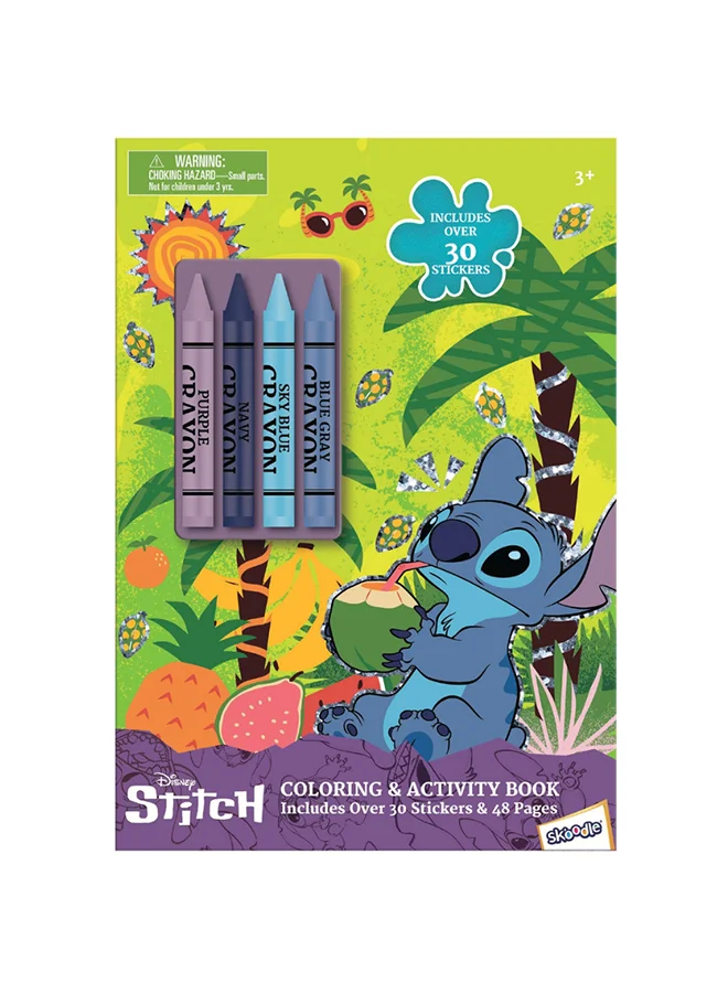 Disney Disney Stitch Coloring & Activity Book With Crayons | 30 Stickers, 48 Pages & 4 Crayons |  Learning & Educational Fun Activity | Perfect Gift For Kids | Age 3+