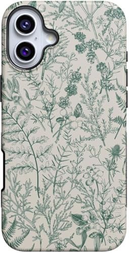 Casely iPhone 16 Case Sage Garden Green Floral Bold Protective Design Compatible with MagSafe - Image 1