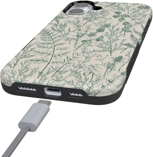 Casely iPhone 16 Case Sage Garden Green Floral Bold Protective Design Compatible with MagSafe - Image 3