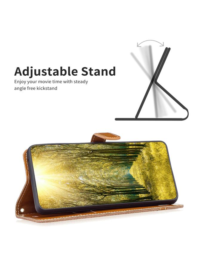 اس-توب جراب لهاتف Samsung Galaxy S24+ 5G، جراب هاتف جلدي من قماش الدنيم بلون كتلة اللون - Image 5