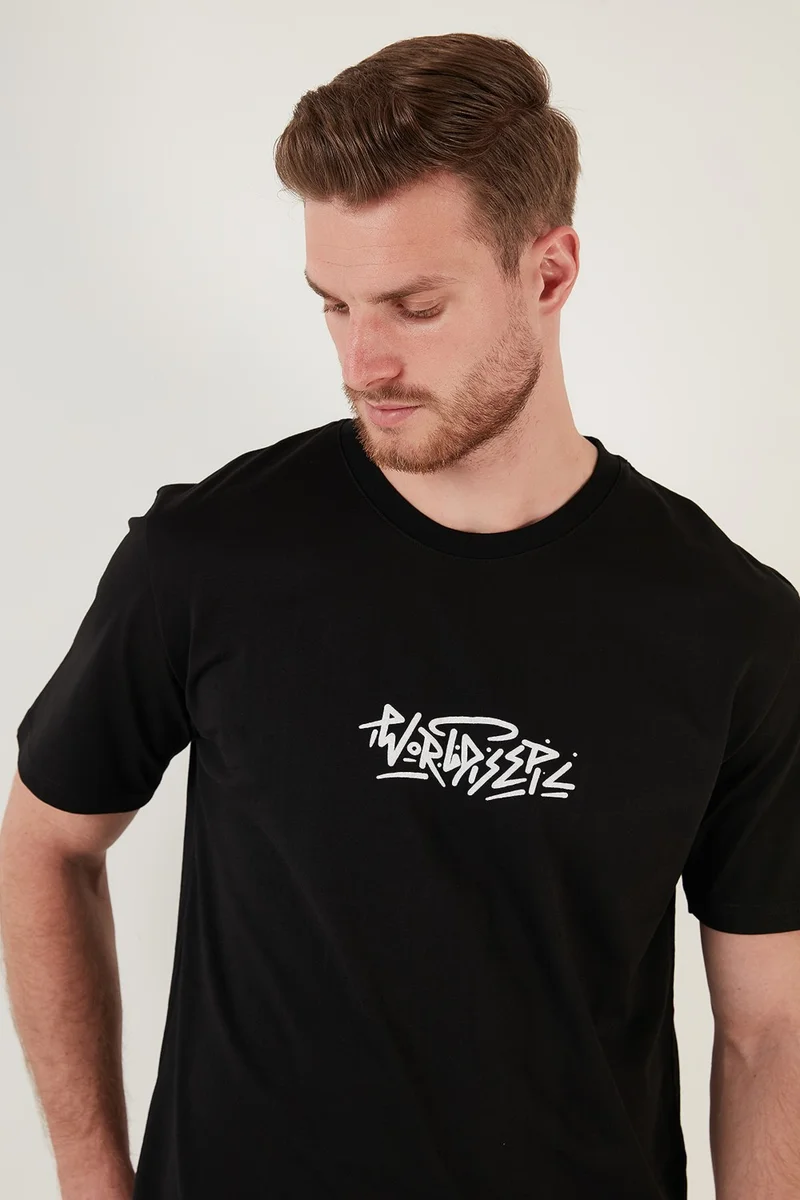 بوراتي Cotton Relaxed Fit Crew Neck T Shirt Men's T Shirt 5902603