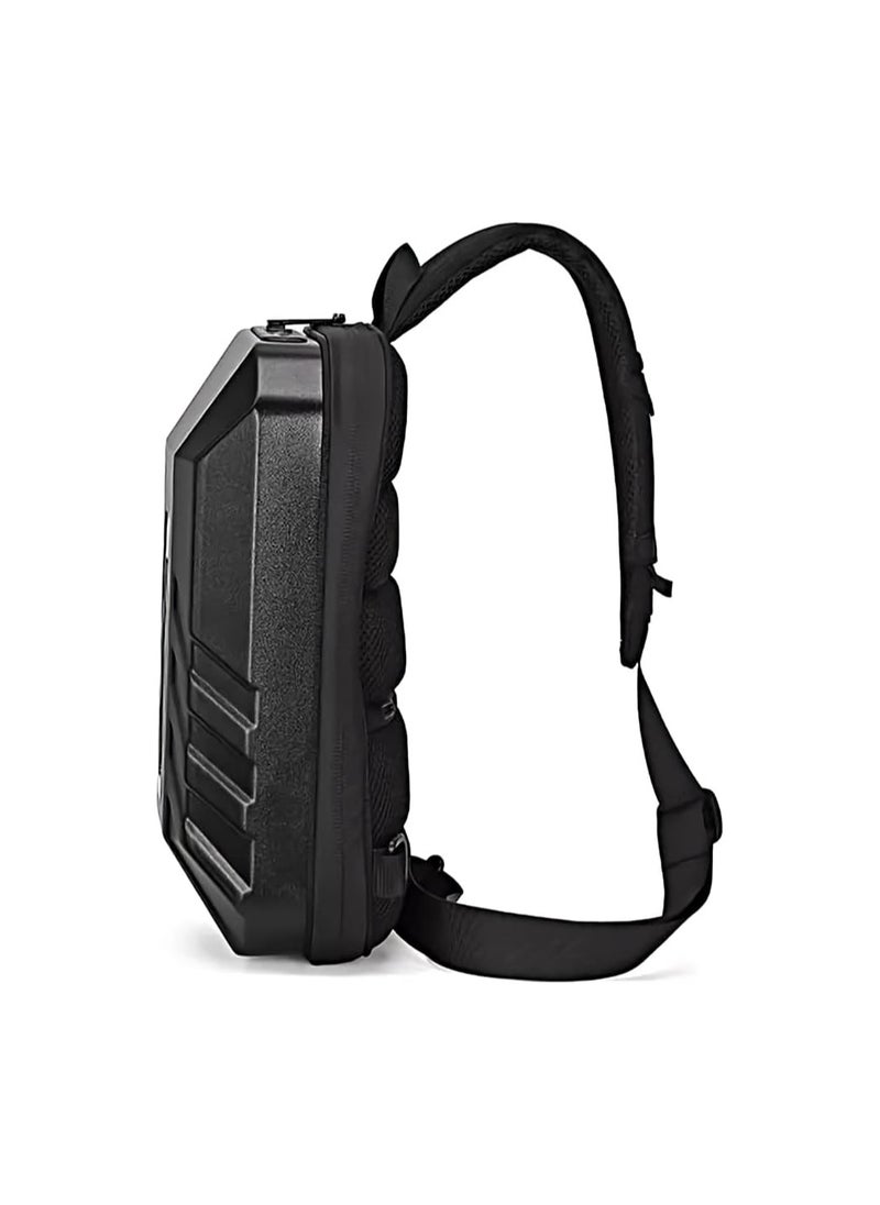 OZUKO - Ozuko 9499S Waterproof Backpack With LED Version Optional And External USB Interface - Black - Image 1