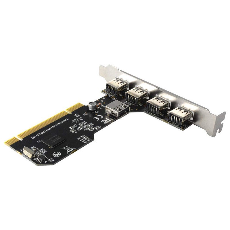 GODSHARK Internal USB 2.0 PCI Card, 5 Port (4 External & 1 Internal) PCI Expansion to USB 2 Adapter Hub Controller, High Speed 480Mbps for Desktop - Image 5