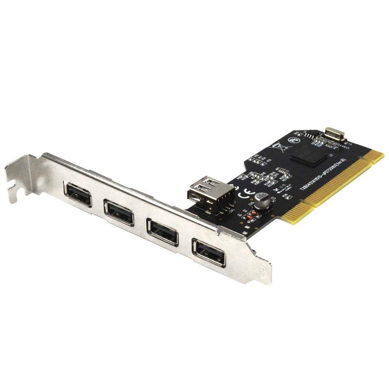 GODSHARK Internal USB 2.0 PCI Card, 5 Port (4 External & 1 Internal) PCI Expansion to USB 2 Adapter Hub Controller, High Speed 480Mbps for Desktop - Image 1