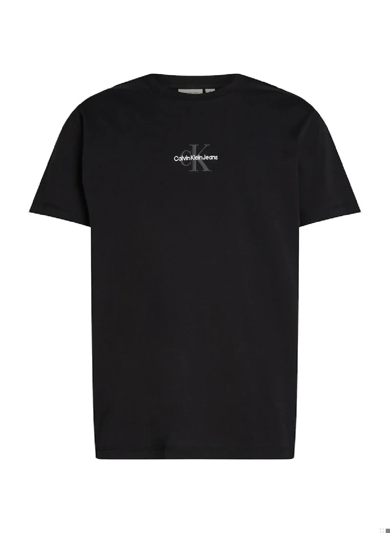Calvin Klein Jeans Men's Monogram T-Shirt - Cotton jersey, Black