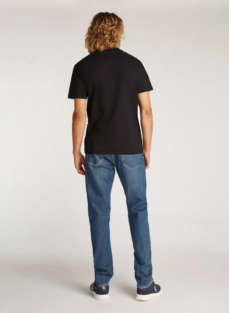 Calvin Klein Jeans Men's Monogram T-Shirt - Cotton jersey, Black
