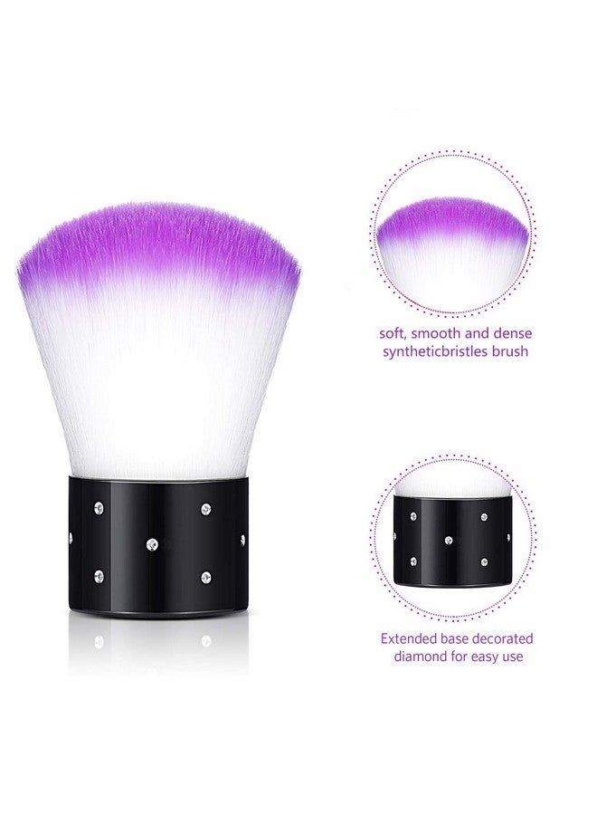 Kalolary 6Pcs Nail Art Dust Brush Remover Powder Cleaner Kabuki Brushes Makeup Powder Blush Brushes Nail Cleaning Brush Nail Art Tools For Cosmetic Makeup Or Nail Artcolorful - Image 4