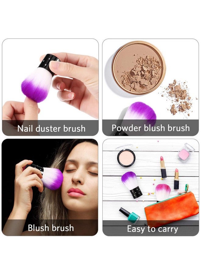 Kalolary 6Pcs Nail Art Dust Brush Remover Powder Cleaner Kabuki Brushes Makeup Powder Blush Brushes Nail Cleaning Brush Nail Art Tools For Cosmetic Makeup Or Nail Artcolorful - Image 5