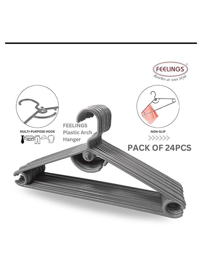 Feelings Feelings Hanger Plastic Arch Grey 24 Pcs Set  - Image 3