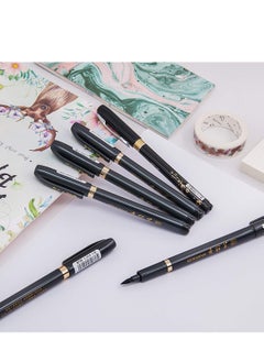 Calligraphy Pens Hand Lettering Pens Refillable Calligraphy Pens Brush Marker Pens Set Black 4 Size for Writing Painting Drawing Sketching Scrapbooking Pack of 6 - pzsku/Z4091D7E9DCF36E61E6B8Z/45/_/1709632740/4715c794-fe9c-41d7-b140-bed6baba8601