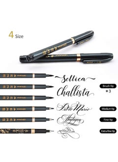 Calligraphy Pens Hand Lettering Pens Refillable Calligraphy Pens Brush Marker Pens Set Black 4 Size for Writing Painting Drawing Sketching Scrapbooking Pack of 6 - pzsku/Z4091D7E9DCF36E61E6B8Z/45/_/1709632740/c7c2f629-aa04-4f7d-a297-e65b5dc6bed1