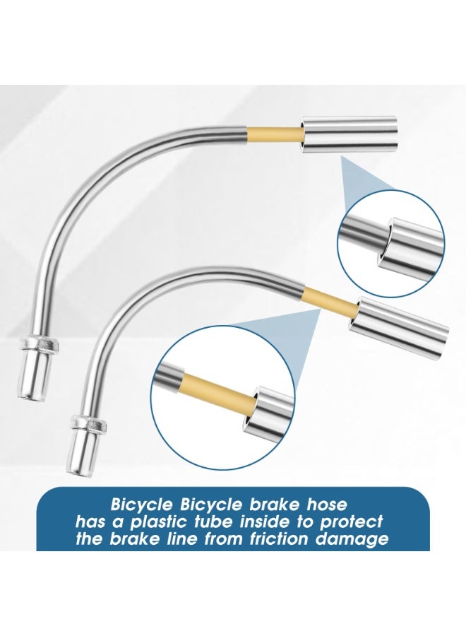 Bike V Brake Noodle Cable Guide Pipe 8Pcs Brake Noodle Cable Guide Pipe and End Caps Accessories with Rubber Boots for Mountain and Road Bicycle - Image 4