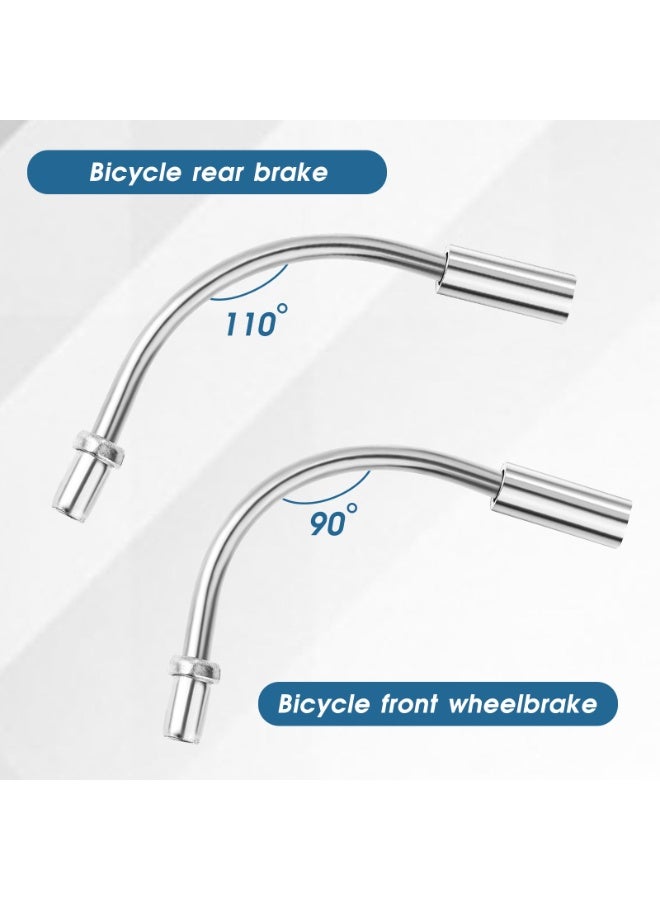 Bike V Brake Noodle Cable Guide Pipe 8Pcs Brake Noodle Cable Guide Pipe and End Caps Accessories with Rubber Boots for Mountain and Road Bicycle - Image 3