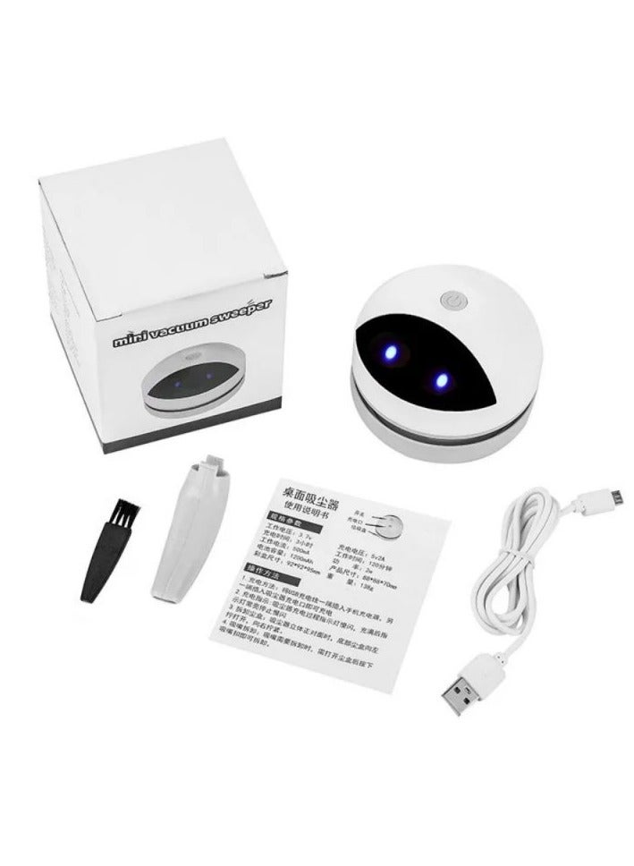 M19 Mini Desktop Vacuum Cleaner – Wireless USB Rechargeable, Portable Handheld Cleaner for Eraser Dust, Dandruff, Crumbs & Office Use - Image 3