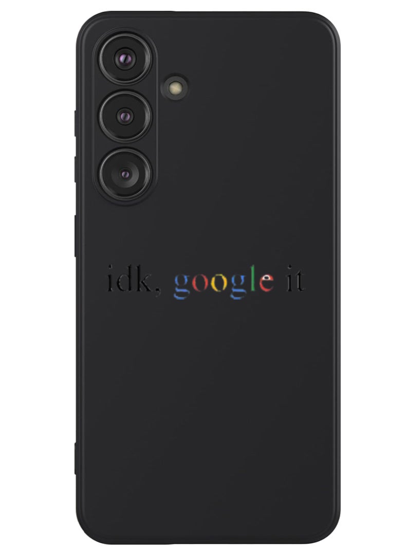 Theodor Protective Slim Fit Case Liquid Silicone Cover with Full Body Protection Anti-Scratch Shockproof Case For Samsung Galaxy S24 Plus (Black) - Google it - Image 1