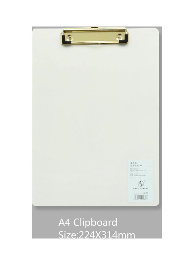 Loquat A4 Plastic Clipboard Writing Pad Profile Clip With Hanging Hole Grey - Image 5