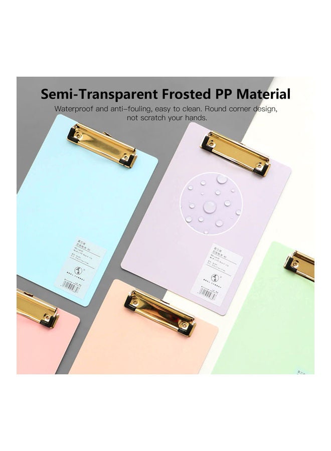 Loquat A4 Plastic Clipboard Writing Pad Profile Clip With Hanging Hole Grey - Image 4