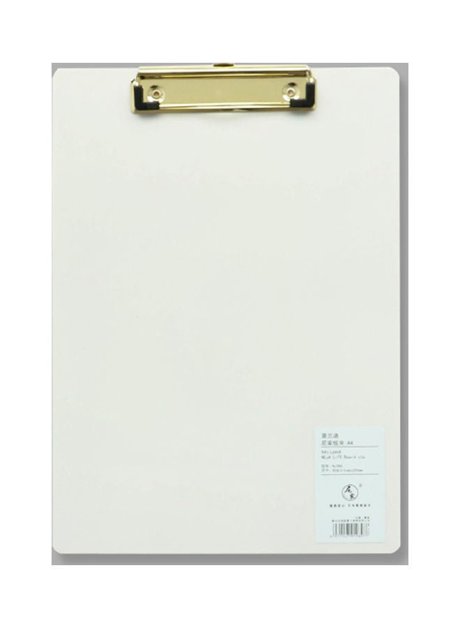 Loquat A4 Plastic Clipboard Writing Pad Profile Clip With Hanging Hole Grey - Image 3