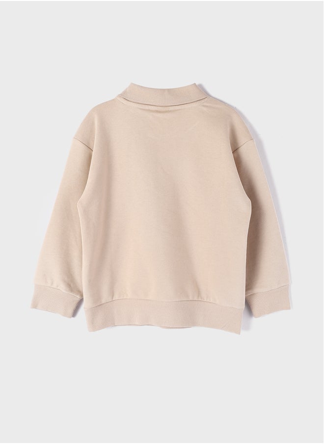 LC WAIKIKI Polo Neck Printed Long Sleeve Girl Sweatshirt  - Image 2