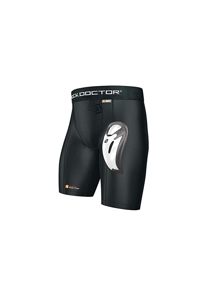 Shock Doctor Compression Shorts with Bio-Flex Protective Cup - Moisture Wicking and Vented Design for Sports - Image 4