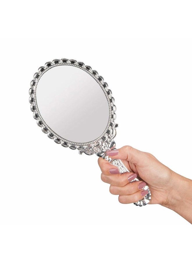 Yangshine Handheld Mirror with Handle, Makeup Compact Travel Hand Mirrors Mini Vintage Make Up Hand Held Mirror Oval Purse Packet Mirror for Women Girls  - Image 2