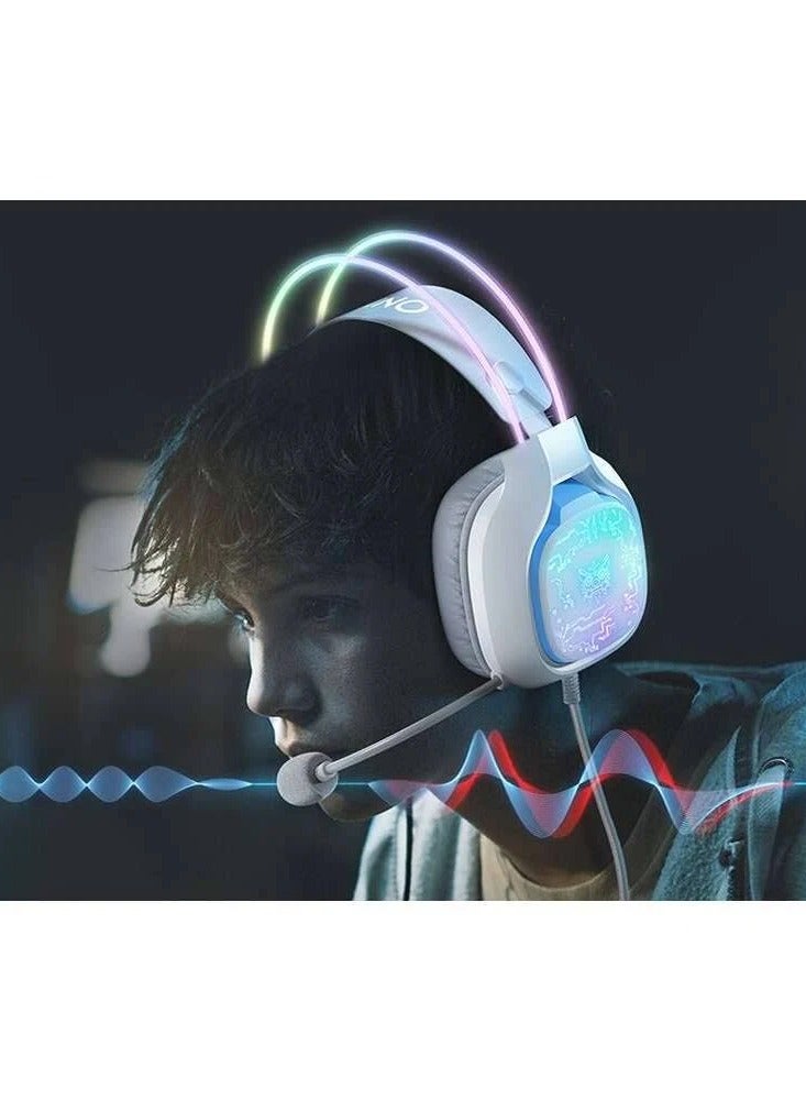 ONIKUMA X22 USB + 3.5mm Cool RGB Dynamic Light Wired Gaming Headset with Mic - Image 4