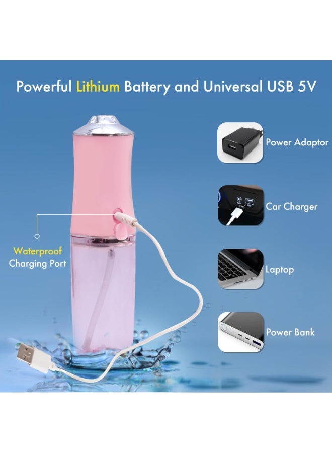 PORTABLE Cordless Water Flosser, 220ml Portable Water Flosser Rechargeable 4 Hour Battery Life, 4 Cleaning Floss Picks  Waterproof Teeth Cleaner, 3 Pressure Modes for Travel, Home - Image 5