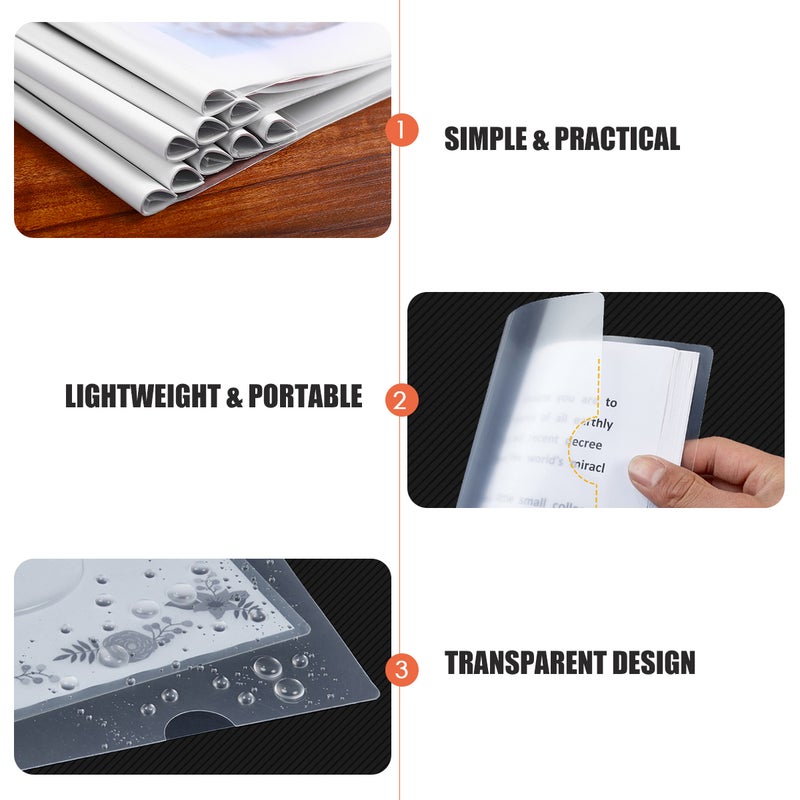 10pcs Transparent File Folder Sliding Bar Report Covers for A4 Report Display Cover Organizer Binder (White） - Image 4