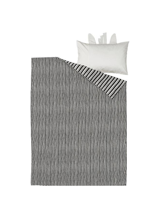 erorex Duvet cover and pillowcase, black white/zebra, 150x200/50x80 cm - Image 3