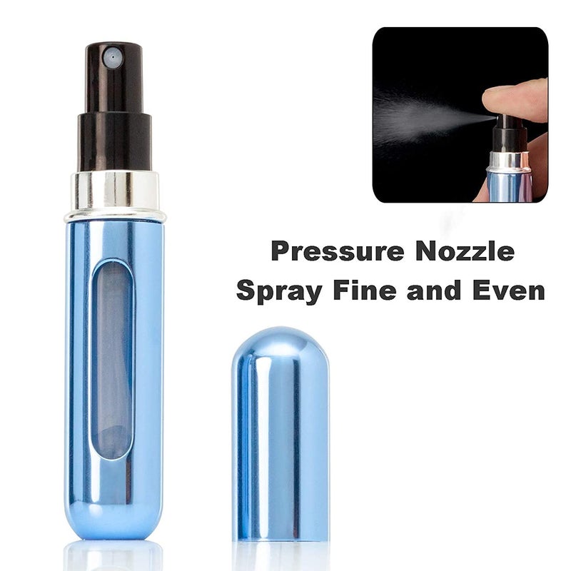 BESTAQUA 4PCS Refillable Per fume Atomizer Bottle Portable Travel Per fume Mini Spray Bottles Cologne Dispenser Per fume Bottles Portable Empty Per fume Spray Bottle for Travel Per fume Container with Bag  - Image 3