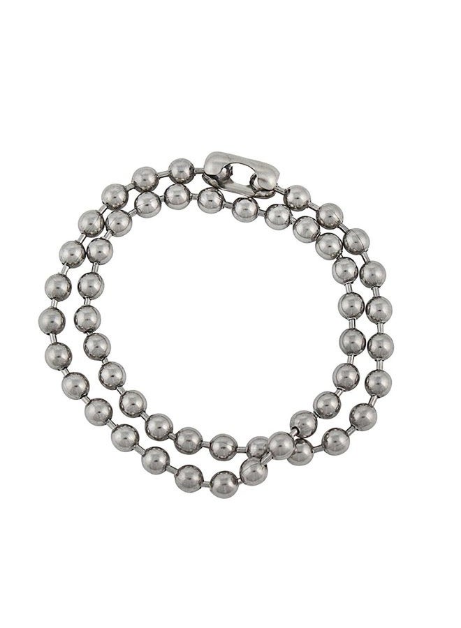 DragonWeave 6.3mm Large Silver Steel Ball Chain Mens Necklace with Extra Durable Color Protect Finish - Image 2